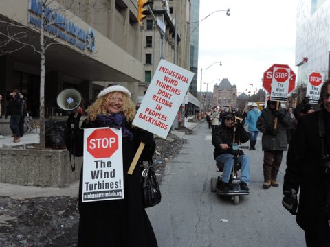 March Against Wind Turbines At Queens Park