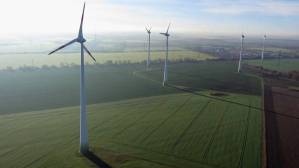 Wind turbines spin at a wind farm on November 17, 2014 near Brieselang, Germany. Ontario has 62 separate wind farms approved or proposed, under rules that allow them to be built 550 metres from homes, and at a noise level of up to 40 decibels in rural areas – the level at which the adverse health effects of annoyance set in, according to the World Health Organization. (Sean Gallup/Getty Images)