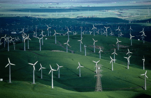 Tax incentives in the US/Europe are making wind turbines a common sight across the rural landscape. Courtesy the Sunday Times. 