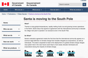 santa moving to south pole
