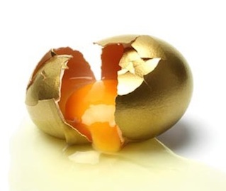 broken golden egg